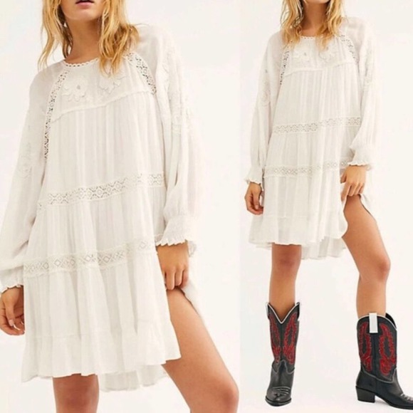 Free People Piece of My Heart Dress in Ivory